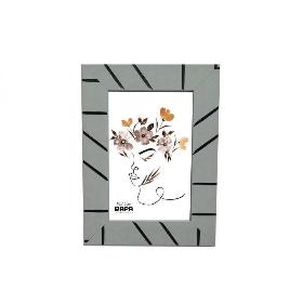 PORTAFOTO PVC 10X15 GRIS/NEGRO