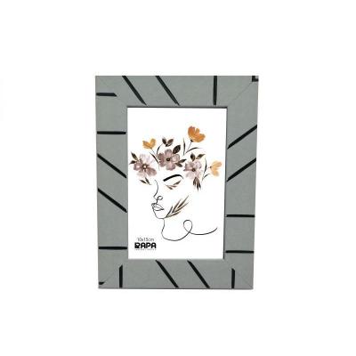 PORTAFOTO PVC 10X15 GRIS/NEGRO