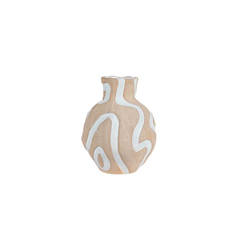 FLORERO PORCELANA 18X23 NAT/BLANCO