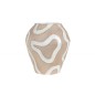 FLORERO PORCELANA 15X35 CM NAT/BLANCO