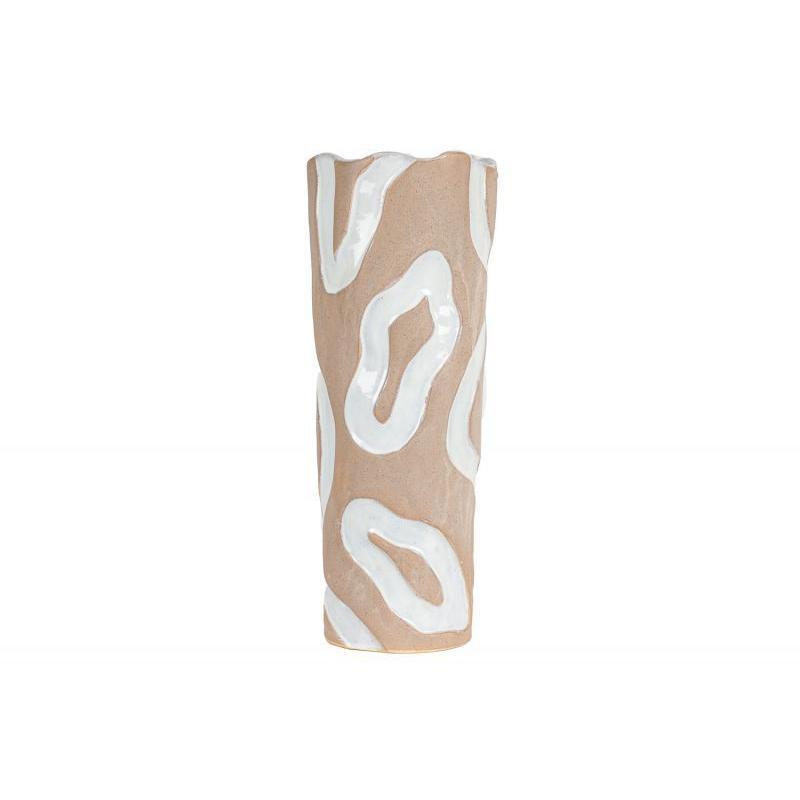 FLORERO PORCELANA 16*40 CM NAT/BLANCO