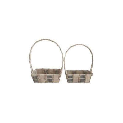 SET 2 CESTAS MIMBRE 33*18*12 CM 45