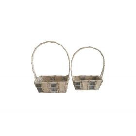 SET 2 CESTAS MIMBRE 33*18*12 CM 45H