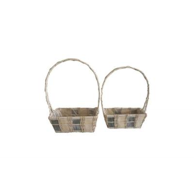 SET 2 CESTAS MIMBRE 33*18*12 CM 45H