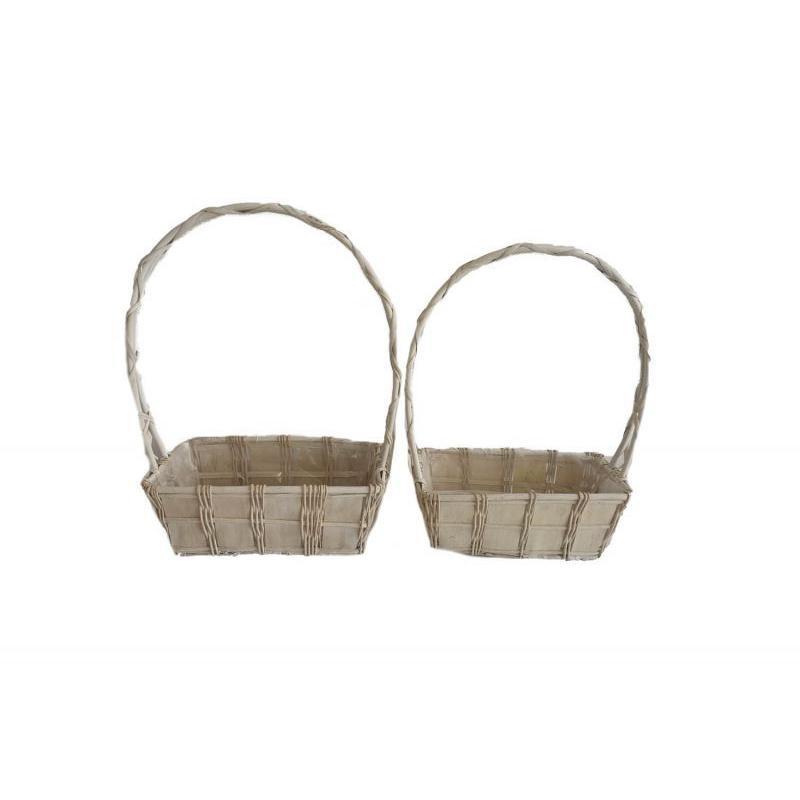 SET 2 CESTAS MIMBRE 33*18*12 CM 45H