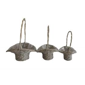 SET 3 CESTAS MIMBRE 38*27*21 CM 54H