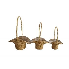 SET 3 CESTAS MIMBRE 38*27*21 CM 54H