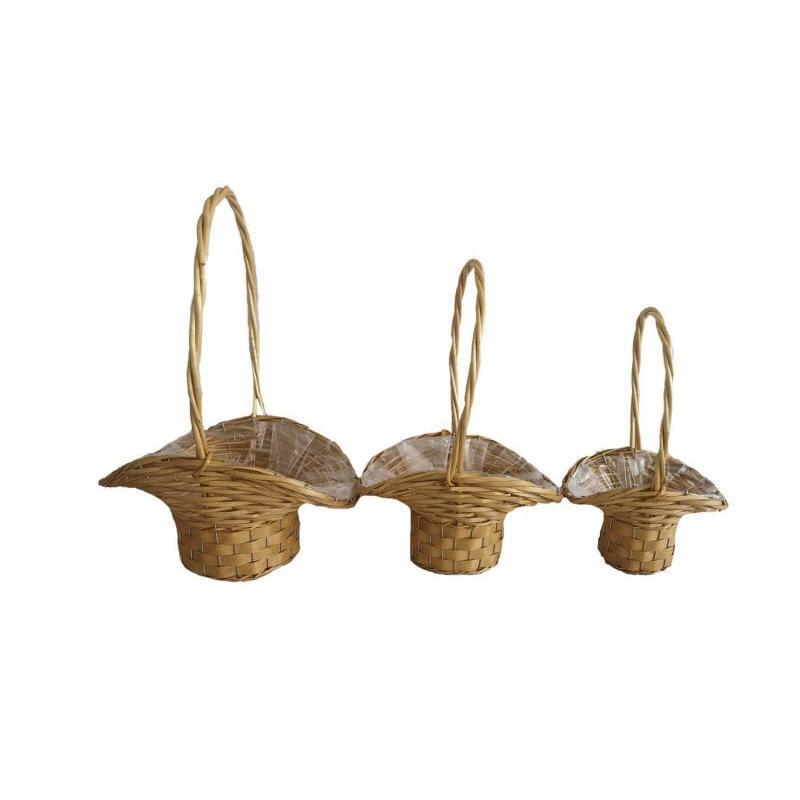 SET 3 CESTAS MIMBRE 38*27*21 CM 54H