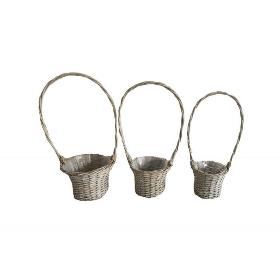 SET 3 CESTAS MIMBRE 27*17 CM 61H