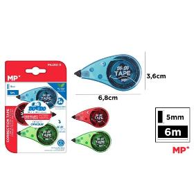 CORRECTOR CINTA 5 MM X 6 M 3 UDS