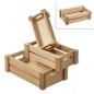 SET 3 CAJAS FRUTERAS MADERA CON ESQUINERAS LINE