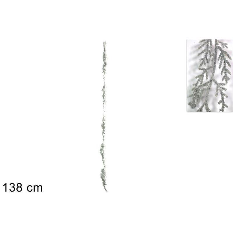 VARA GLITTERADO 138 CM PLATA