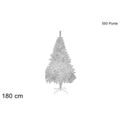 ARBOL DE NAVIDAD 180 CM 550 PUNTRAS BLANCO BASE METAL