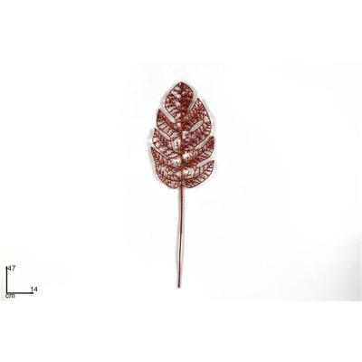 TALLO HOJA PALMA 48 CM ROJO