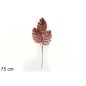 TALLO 3 HOJAS PALMA 75 CM ROJO
