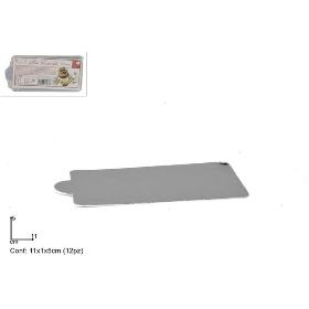 BANDEJA CARTON PLATA 12 PZ 11X5 CM