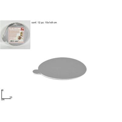 BANDEJA CARTON PLATA 12 PZ 10 CM