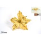 PINZA CON FLOR NAVIDAD ORO