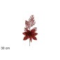 VARA CON FLOR GLITERADO ROJO
