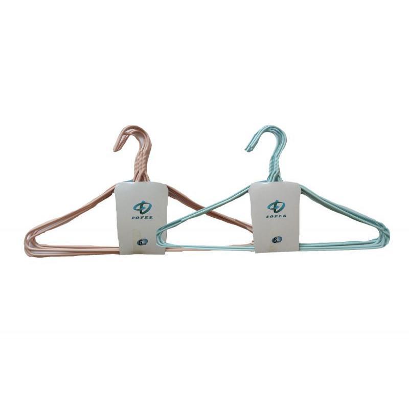 PERCHA METAL ANTIDESLIZANTES 43 CM PAQ- 6