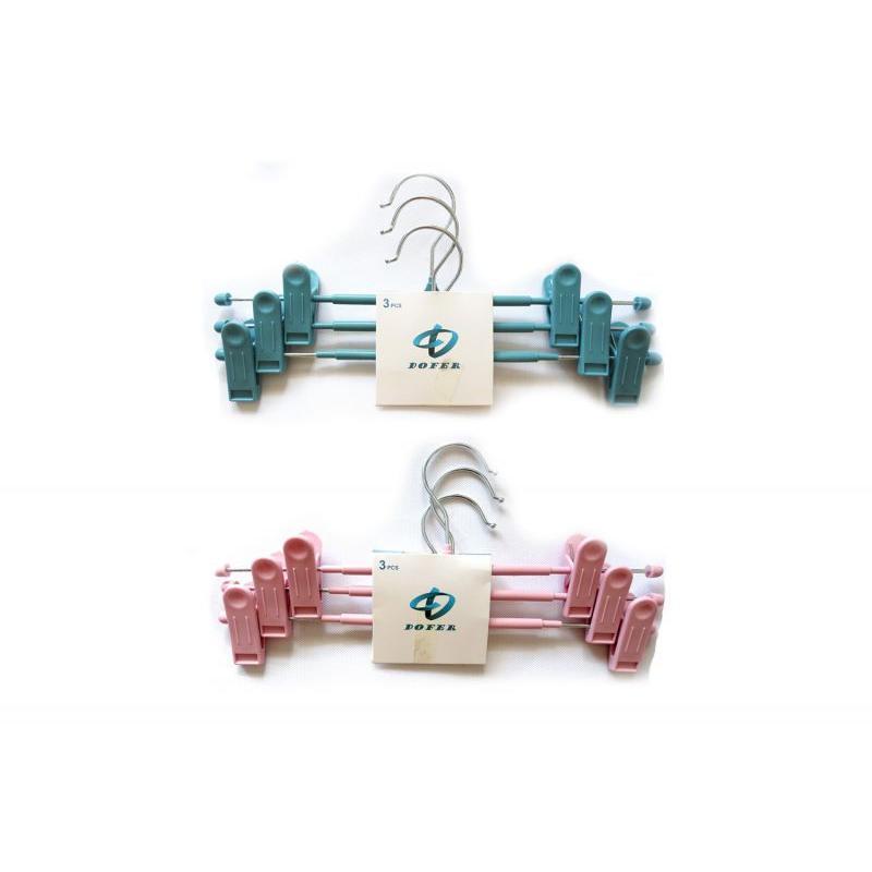 PERCHA PVC PINZAS PAQ. 3 UND