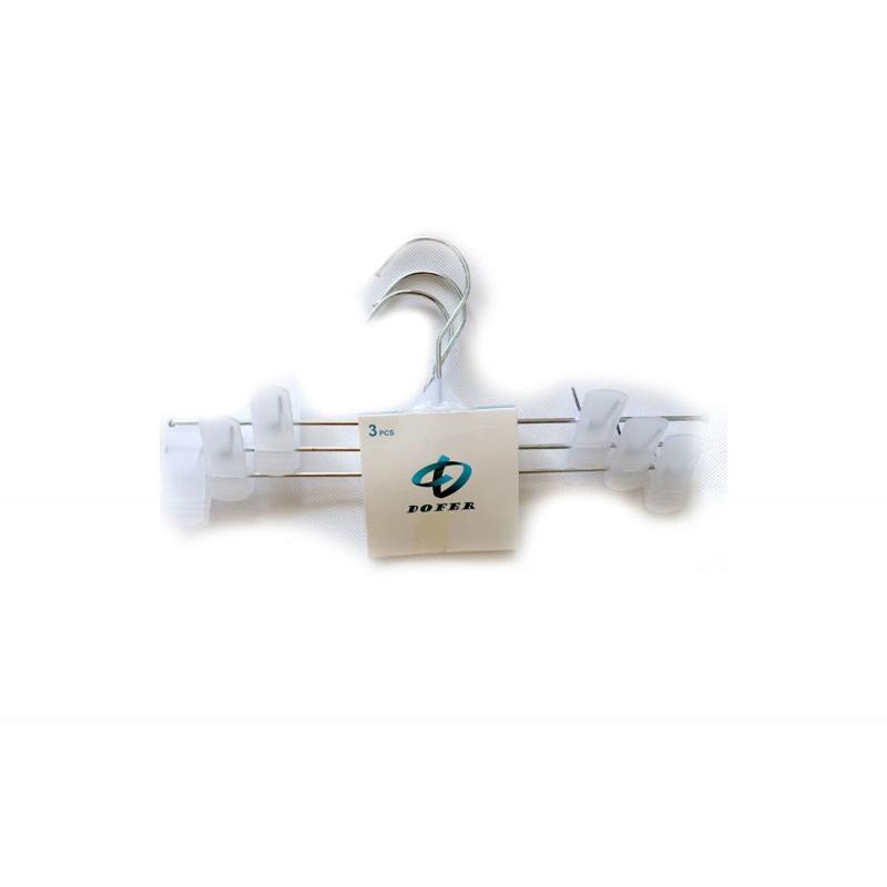 PERCHA PVC PINZAS PAQ. 3 UND