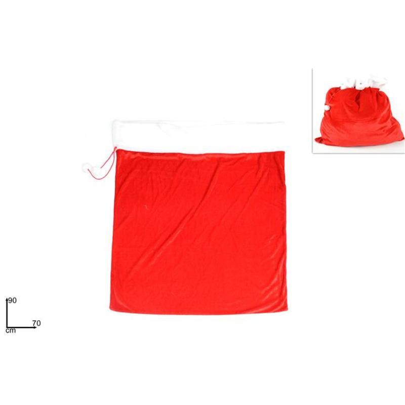 SACO 70X90 CM TERCIOPELO Y PELO PAPA NOEL