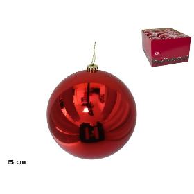 BOLA DE NAVIDAD BRILLO ROJO 15 CM