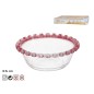 BOWL REDONDO CRISTAL CORAZON 11.5 CM. ROSA