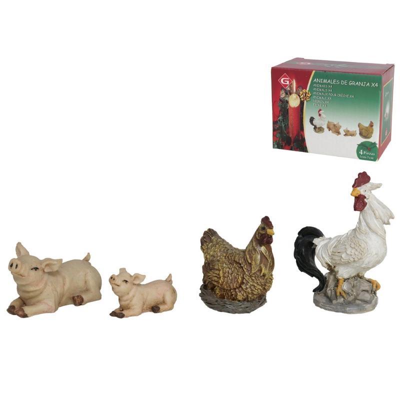 ANIMALES DE GRANJA X4 5-7 CM