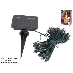 LED 100 LUCES SOLAR EXT BLANCA