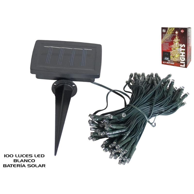 LED 100 LUCES SOLAR EXT BLANCA