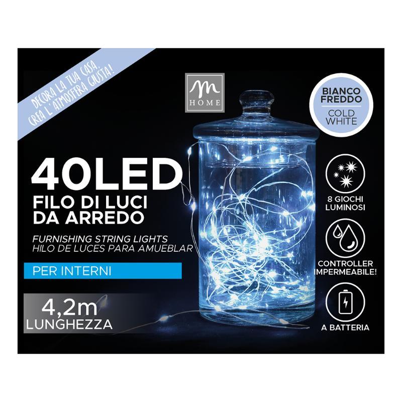 LUZ 40 LED BLANCO DE COLOR