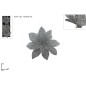 BLISTER 3 FLORES GLITERAS PLATA