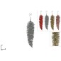 COLGANTE HOJA C/DIAMANTE 4 COL SURT