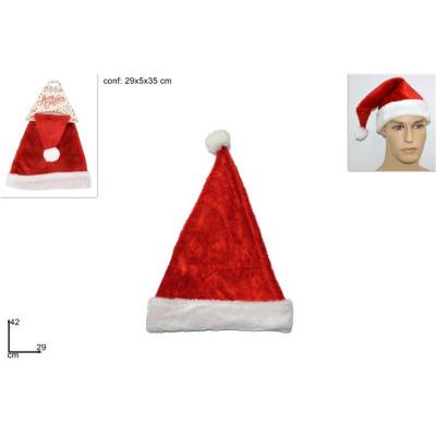 GORRO NAVIDAD ROJO TERCIOPELO