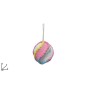 COLGANTE BOLA 3 CM TERCIOPELO C/CORDON ESPIRAL
