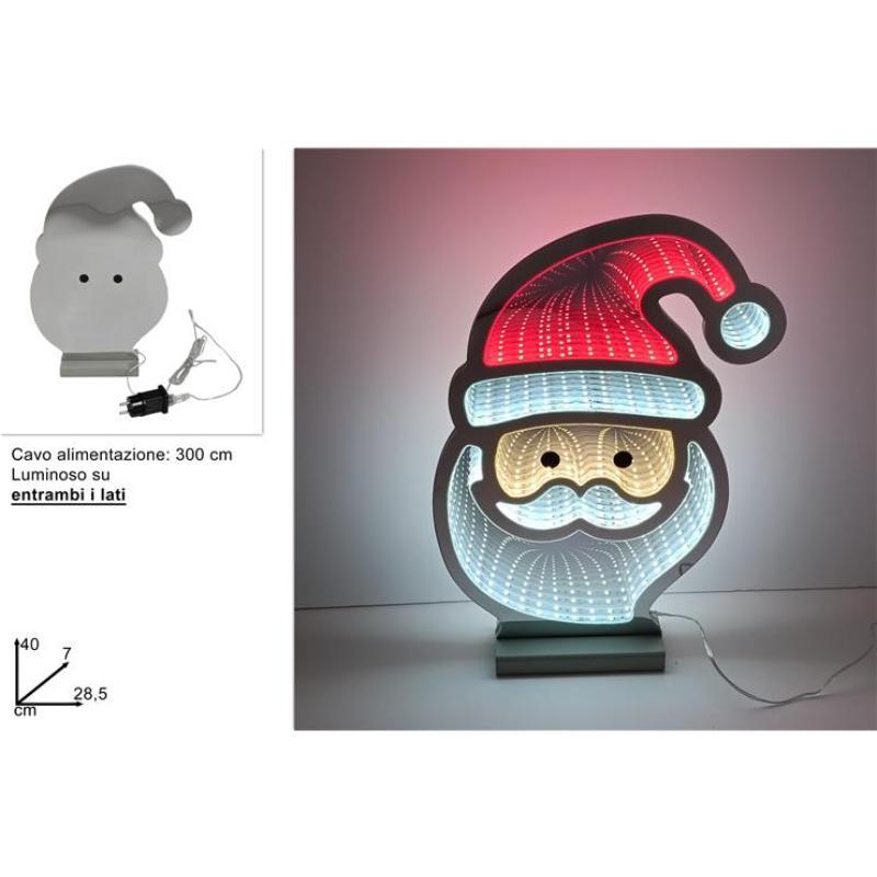PAPA NOEL LUMINOSO 3D 40 CM
