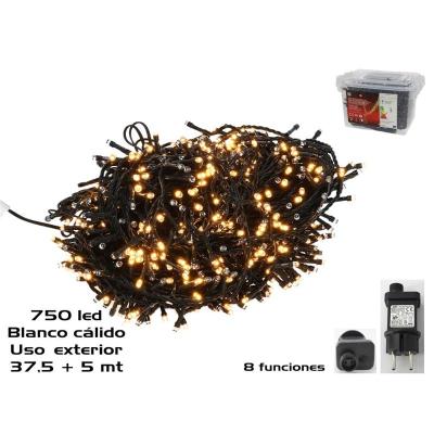 GUIRNALDA 750 LED CALIDO EXT 8 FUN 37.5+5 M