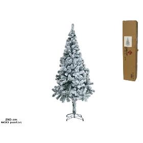 ARBOL DE NAVIDAD NEVADO 600 PUNTAS 210 CM.