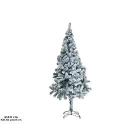 ARBOL DE NAVIDAD NEVADO 1000 PUNTAS 240 CM.