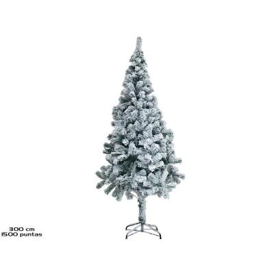 ARBOL DE NAVIDAD NEVADO 1500 PUNTAS 300 CM.