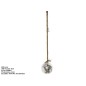 BOLA CRISTAL TRANSP C/CUERDA 39 LED 20 CM
