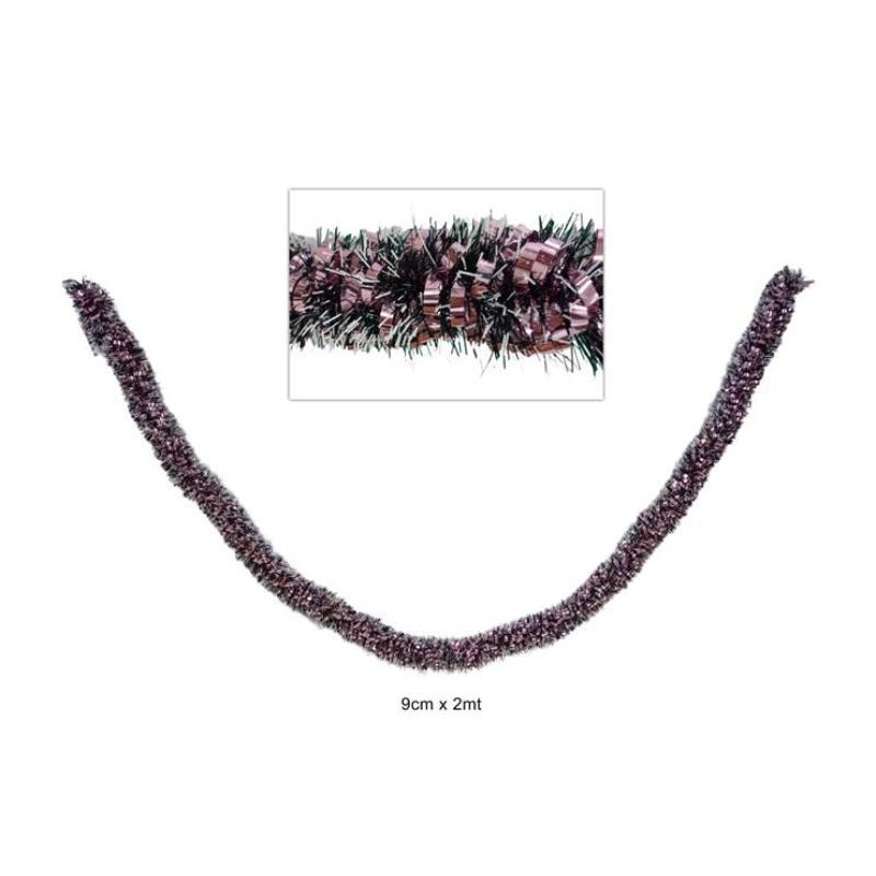 HILO DECORATIVO RIZADO 9 CM X 2 MT ROSA
