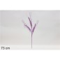 TALLO CON HOJAS GLITERADAS 73 CM LILA
