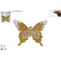 MARIPOSA 30 CM ORO CON PINZA Y GLITTER