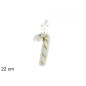 BASTON 22 CM BLANCO CON GLITTER ORO
