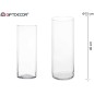 JARRON CRISTAL CILINDRO 15 CM DIAM  X 40 CM