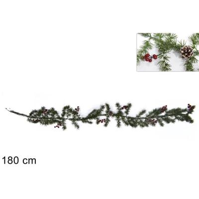 GUIRNALDA PVC CON BAYAS Y PIÑAS 180 CM