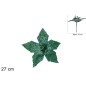 FLOR NAVIDAD GLITERADA TIFFANY 27 CM